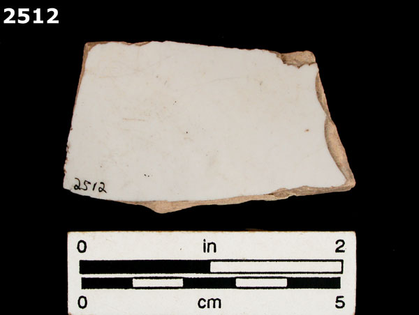 UNIDENTIFIED POLYCHROME MAJOLICA, IBERIAN specimen 2512 rear view