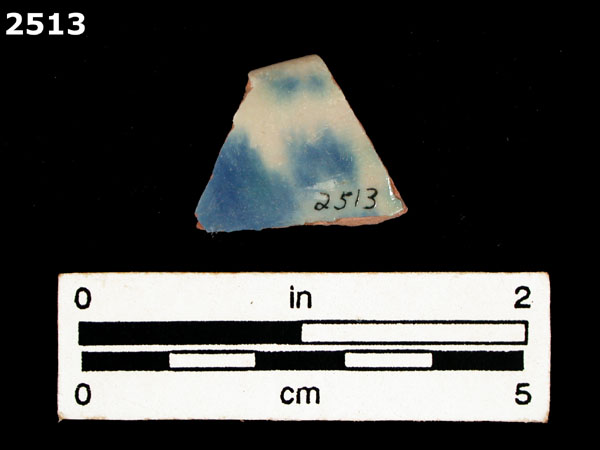 UNIDENTIFIED POLYCHROME MAJOLICA, IBERIAN specimen 2513 rear view