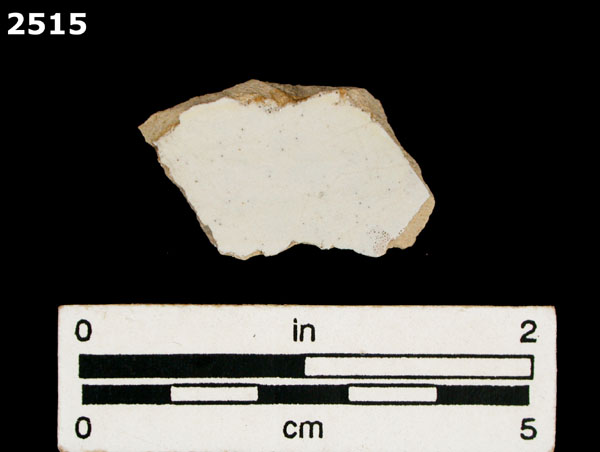 UNIDENTIFIED WHITE MAJOLICA, PUEBLA TRADITION specimen 2515 