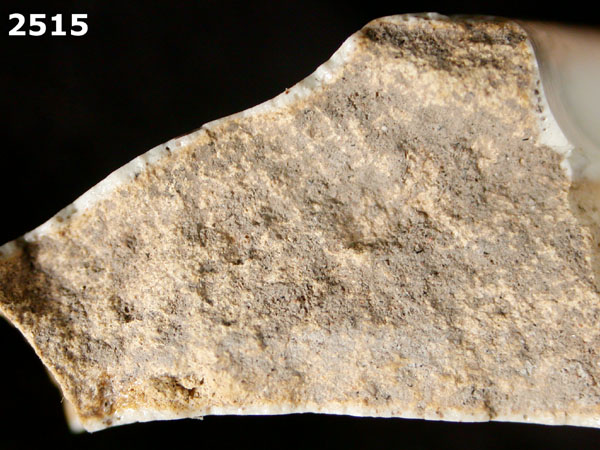 UNIDENTIFIED WHITE MAJOLICA, PUEBLA TRADITION specimen 2515 side view