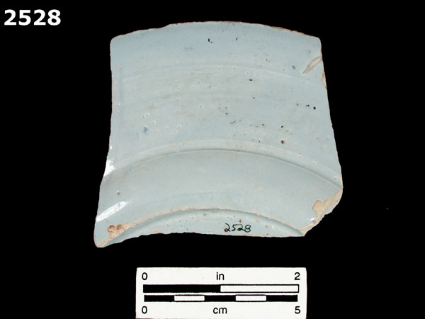 DELFTWARE, BLUE ON WHITE specimen 2528 rear view
