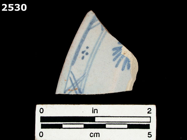 DELFTWARE, BLUE ON WHITE specimen 2530 