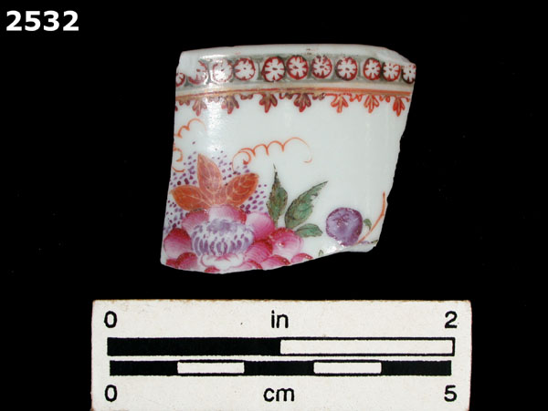 PORCELAIN, POLYCHROME CHINESE EXPORT specimen 2532 front view