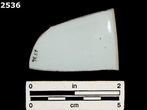 PORCELAIN, MING POLYCHROME OVERGLAZED specimen 2536 rear view
