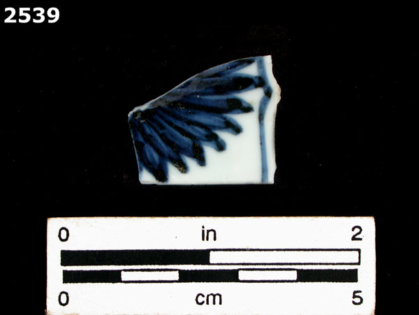 PORCELAIN, CH ING BLUE ON WHITE specimen 2539 