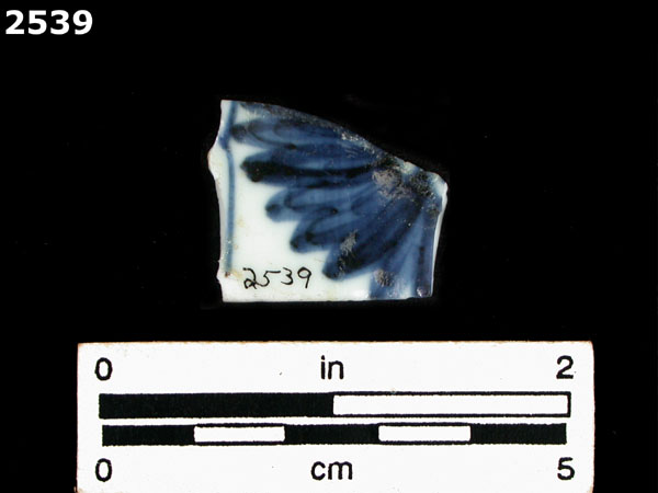PORCELAIN, CH ING BLUE ON WHITE specimen 2539 rear view