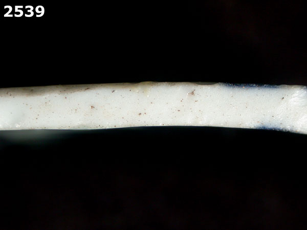 PORCELAIN, CH ING BLUE ON WHITE specimen 2539 side view