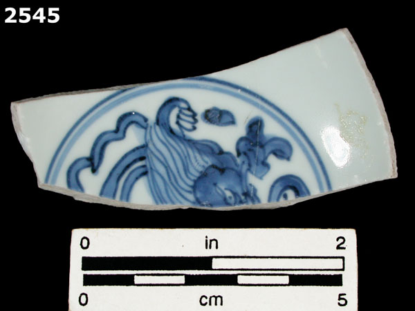 PORCELAIN, MING POLYCHROME OVERGLAZED front view