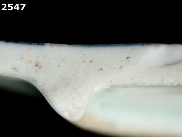PORCELAIN, CHINESE IMARI specimen 2547 side view