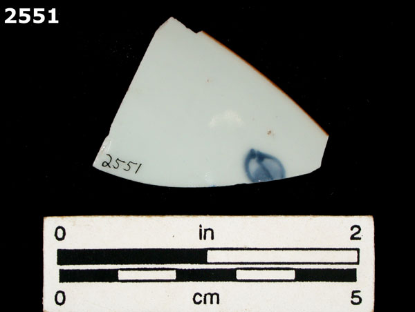 PORCELAIN, CHINESE IMARI specimen 2551 rear view