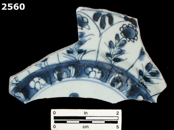PORCELAIN, CH ING BLUE ON WHITE specimen 2560 