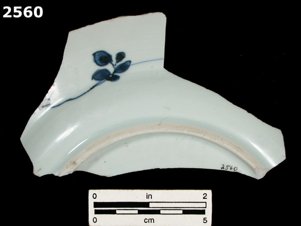 PORCELAIN, CH ING BLUE ON WHITE specimen 2560 rear view