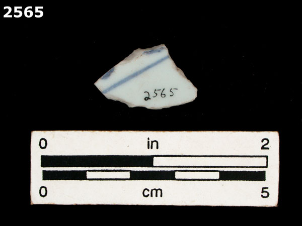PORCELAIN, MING BLUE ON WHITE specimen 2565 rear view