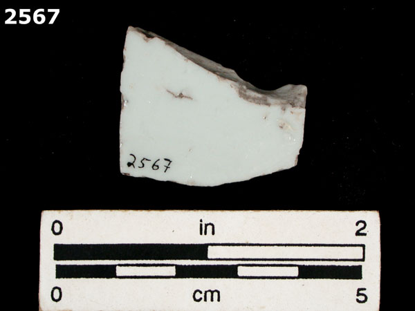 PORCELAIN, MING BLUE ON WHITE specimen 2567 rear view