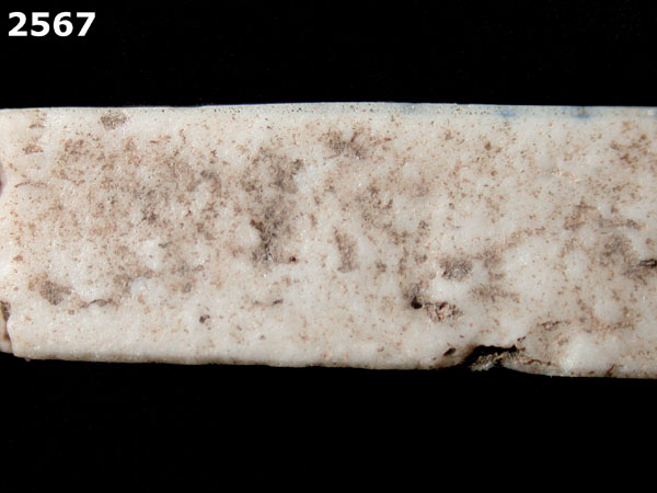 PORCELAIN, MING BLUE ON WHITE specimen 2567 side view