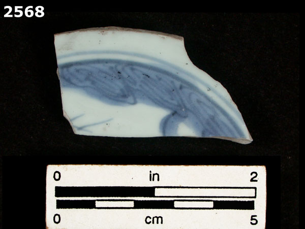 PORCELAIN, MING BLUE ON WHITE specimen 2568 