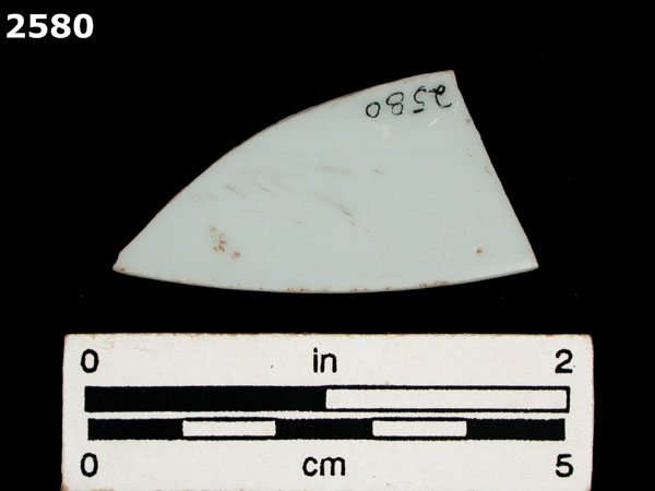 PORCELAIN, MING POLYCHROME OVERGLAZED specimen 2580 rear view