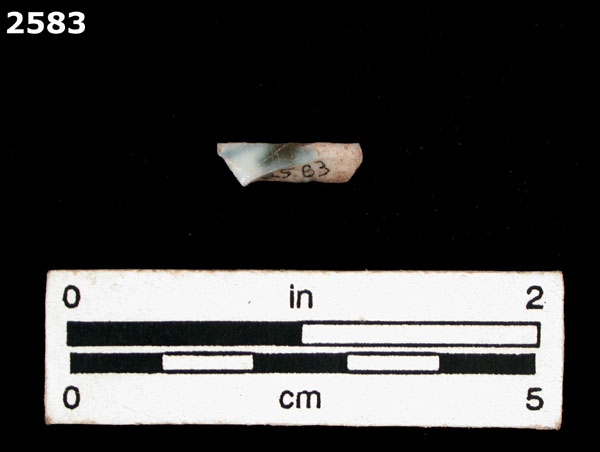 PORCELAIN, UID ASIAN specimen 2583 rear view