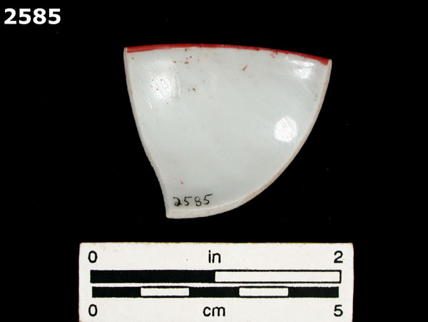 PORCELAIN, UID ASIAN specimen 2585 rear view