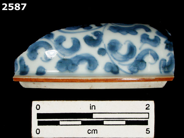 PORCELAIN, CH ING BLUE ON WHITE specimen 2587 front view