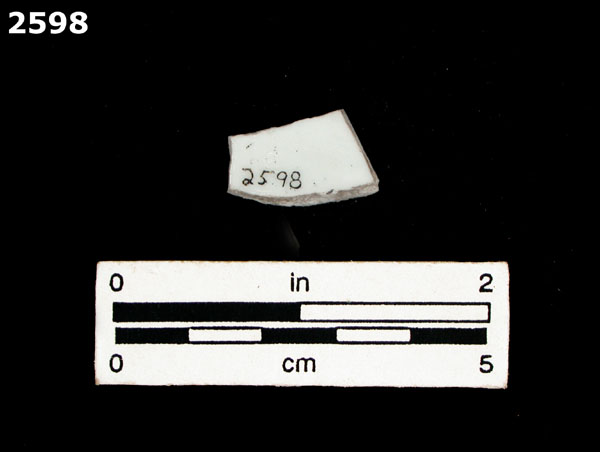 PORCELAIN, UID ASIAN specimen 2598 rear view