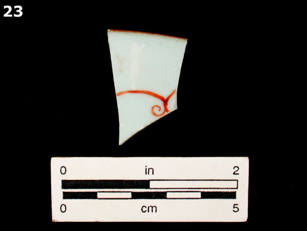PORCELAIN, CH ING POLYCHROME OVERGLAZE specimen 23 front view