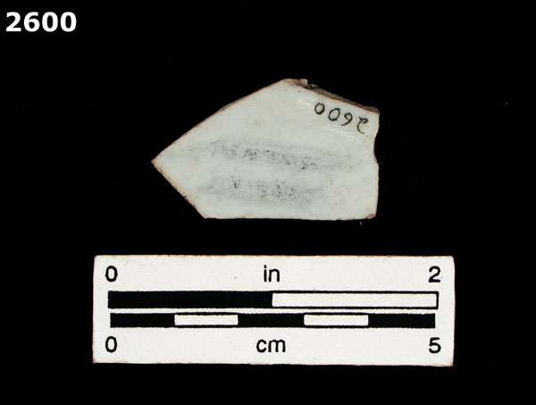 PORCELAIN, UID ASIAN specimen 2600 rear view