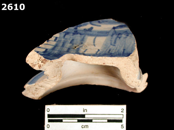 MONTELUPO BLUE ON WHITE specimen 2610 rear view