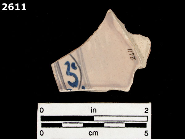 MONTELUPO BLUE ON WHITE specimen 2611 rear view