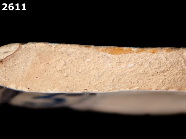 MONTELUPO BLUE ON WHITE specimen 2611 side view