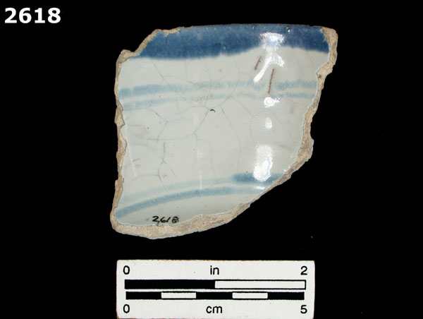 PUEBLA BLUE ON WHITE, BLUE WASH VARIANT specimen 2618 rear view