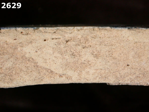 PUEBLA BLUE ON WHITE specimen 2629 side view