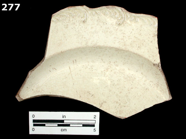 CREAMWARE, FEATHER EDGED specimen 277 front view