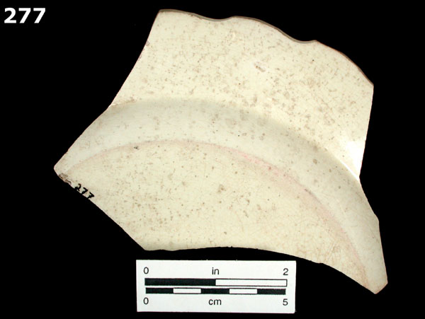 CREAMWARE, FEATHER EDGED specimen 277 rear view