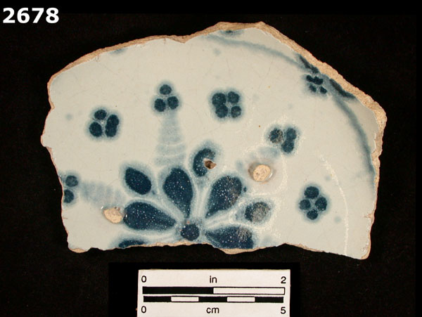 PUEBLA BLUE ON WHITE, LATE specimen 2678 front view