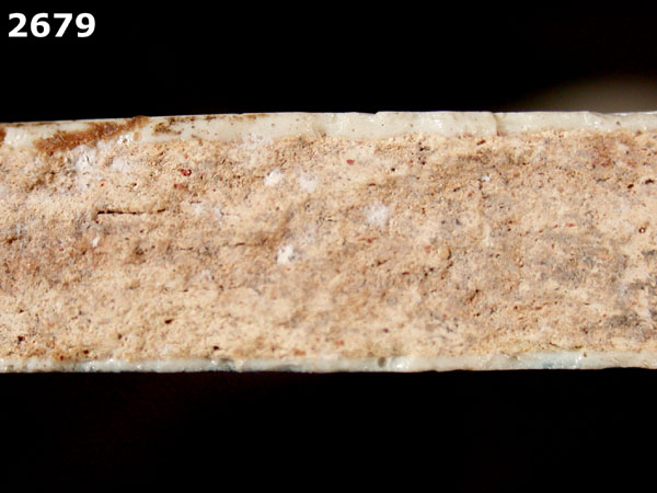 PUEBLA BLUE ON WHITE specimen 2679 side view