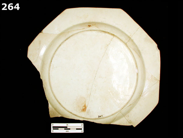 CREAMWARE, PLAIN specimen 264 rear view