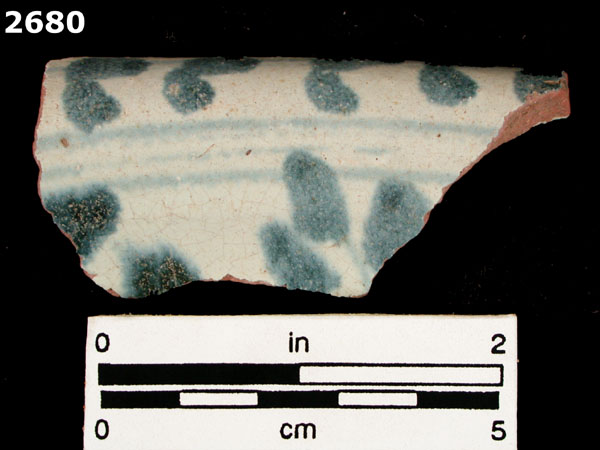 PANAMA BLUE ON WHITE specimen 2680 