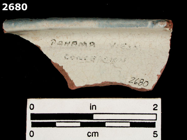 PANAMA BLUE ON WHITE specimen 2680 rear view