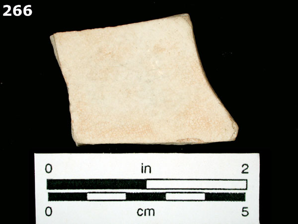 CREAMWARE, PLAIN specimen 266 