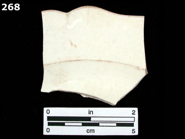 CREAMWARE, PLAIN specimen 268 front view