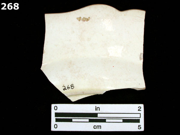 CREAMWARE, PLAIN specimen 268 rear view