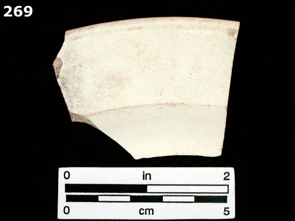 CREAMWARE, PLAIN specimen 269 front view