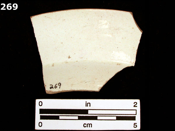 CREAMWARE, PLAIN specimen 269 rear view