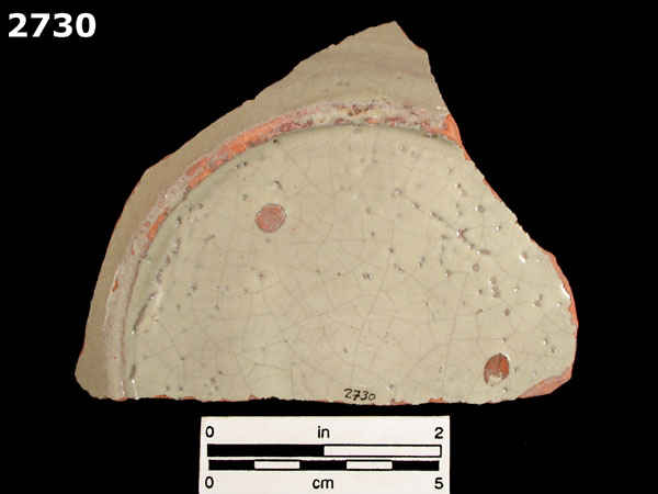 UNIDENTIFIED POLYCHROME MAJOLICA, MEXICO CITY TRADITION specimen 2730 rear view