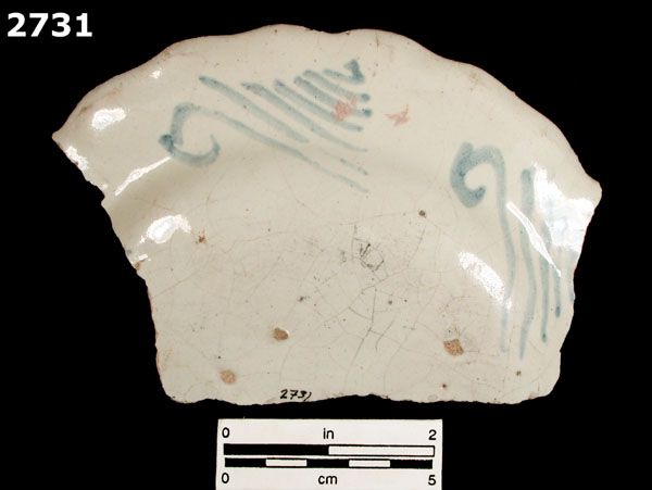 UNIDENTIFIED POLYCHROME MAJOLICA, MEXICO (19th CENTURY) specimen 2731 rear view