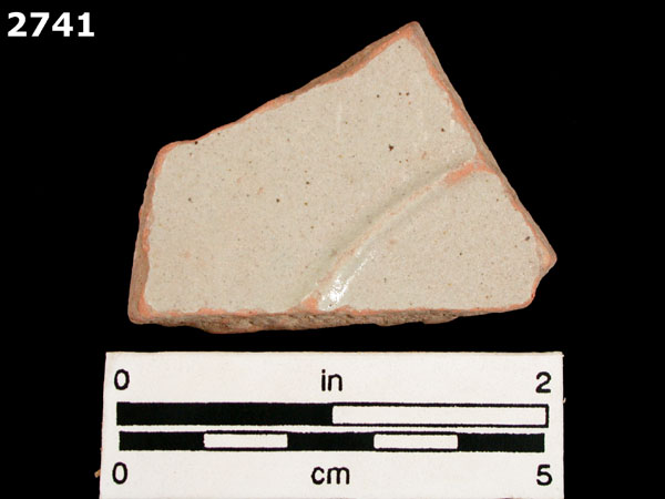 UNIDENTIFIED WHITE MAJOLICA, SPAIN specimen 2741 