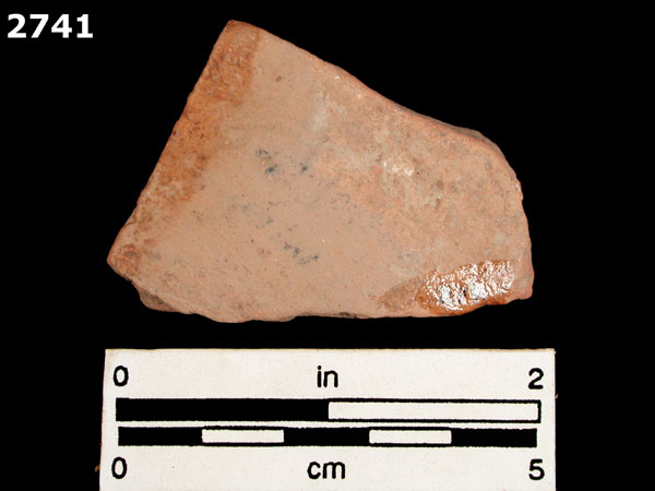 UNIDENTIFIED WHITE MAJOLICA, SPAIN specimen 2741 rear view