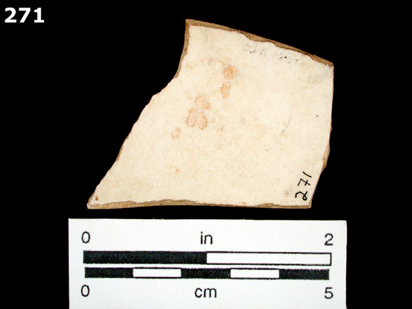 CREAMWARE, PLAIN specimen 271 rear view