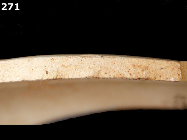 CREAMWARE, PLAIN specimen 271 side view